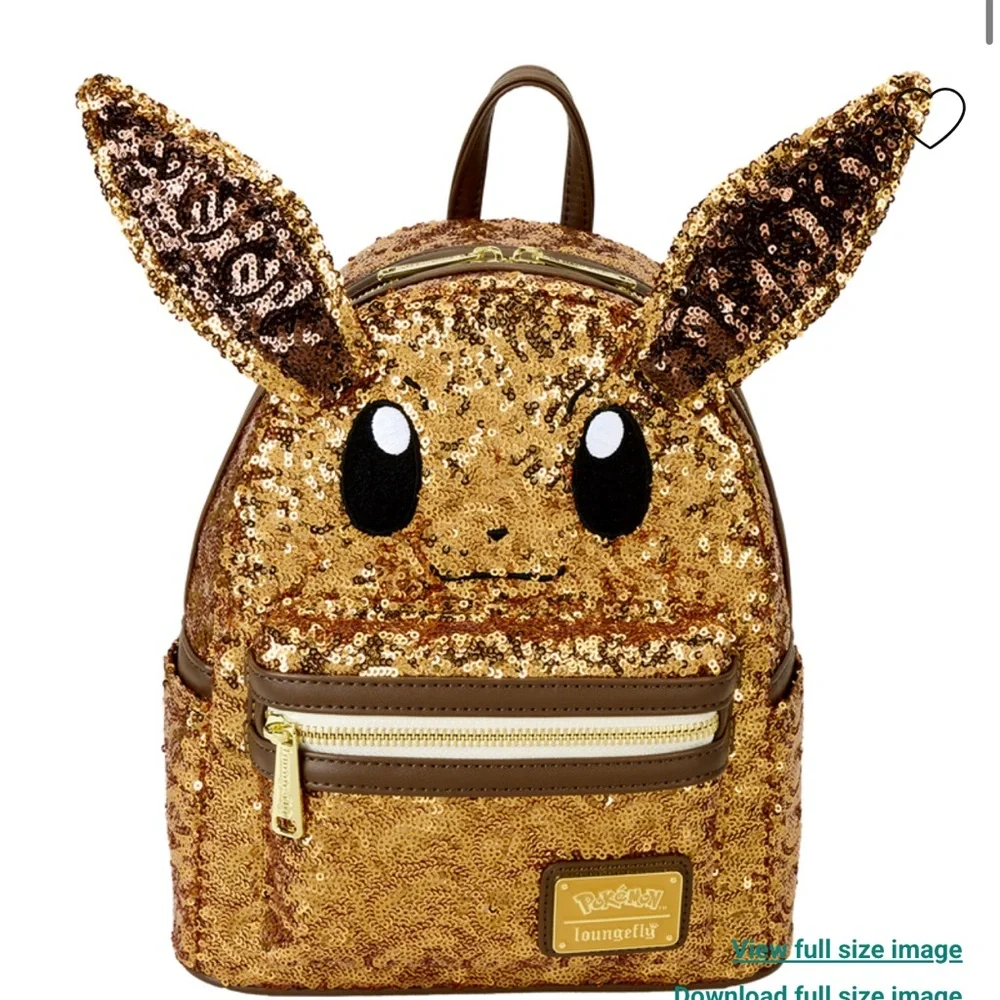Loungefly Pokémon Exclusive Eevee Sequin Cosplay Mini Backpack & Wallet Set